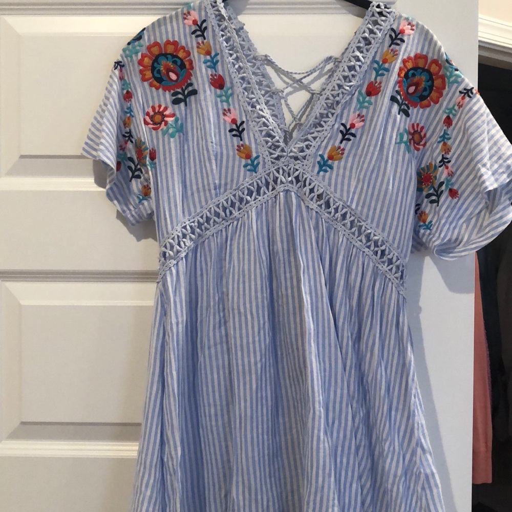 En Creme embroidered dress